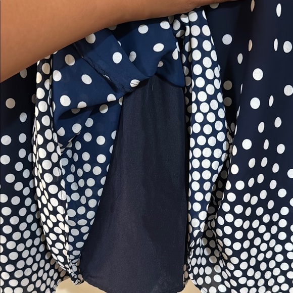 Maison & Jules Navy & White Polka Dot Women's Skirt Size S - Picture 5 of 5